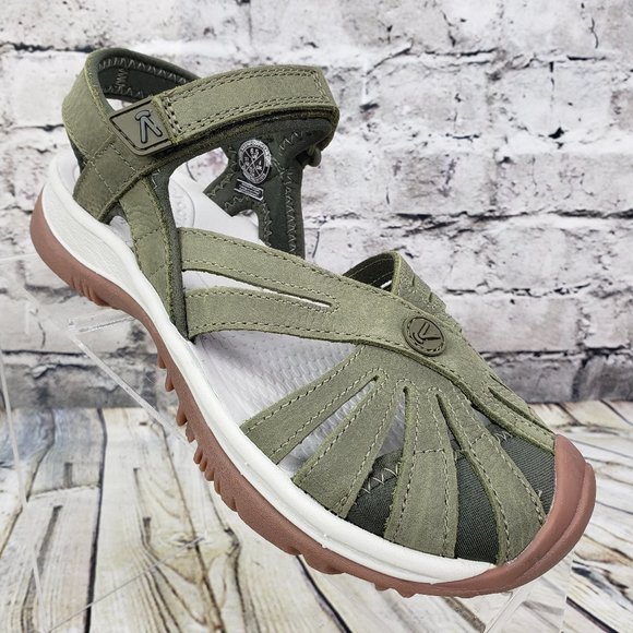 Keen Shoes - KEEN Women's Rose Leather Sport Sandals Green 6.5